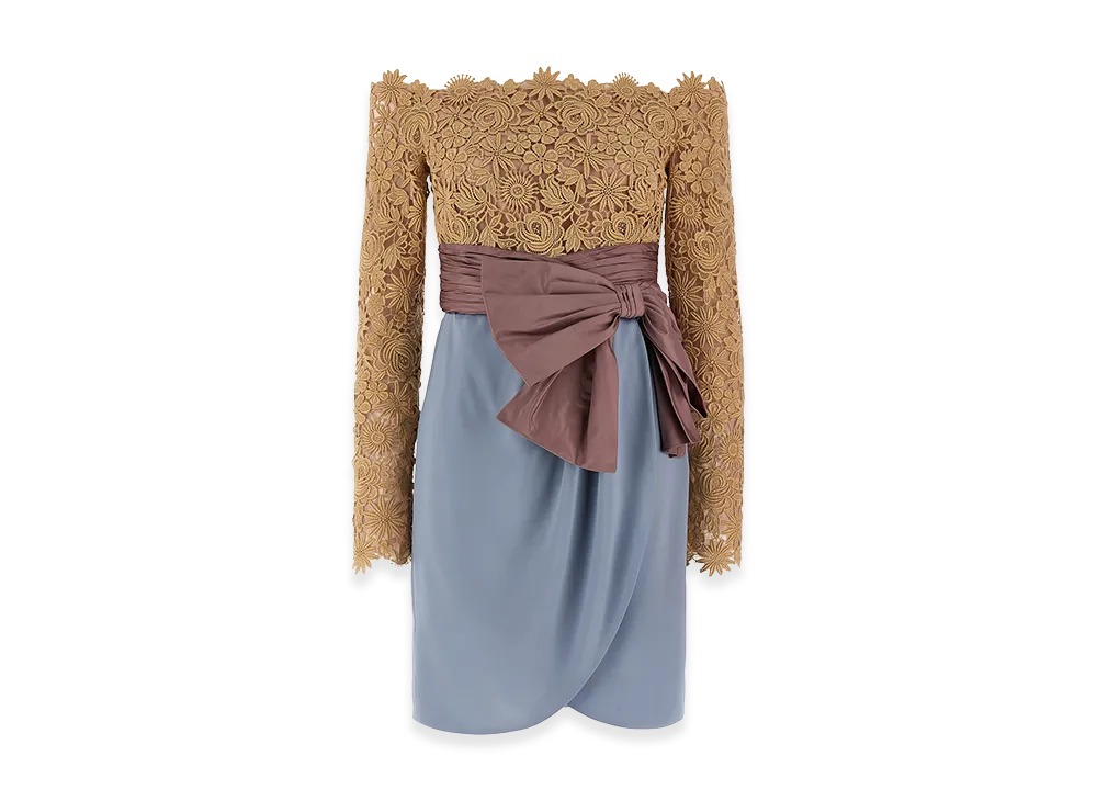 Valentino Women's 'fleur A Jours Flower Mix' Dress "Multicolor"