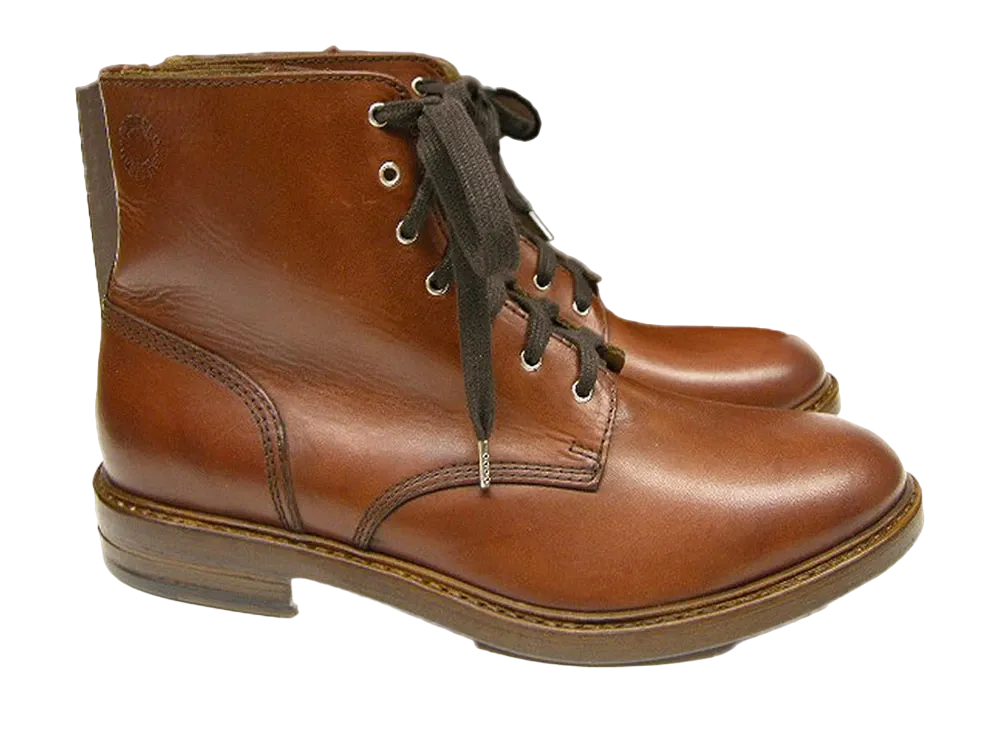 BUTTERO Short Lace Up Boots Leather "Brown" B4920