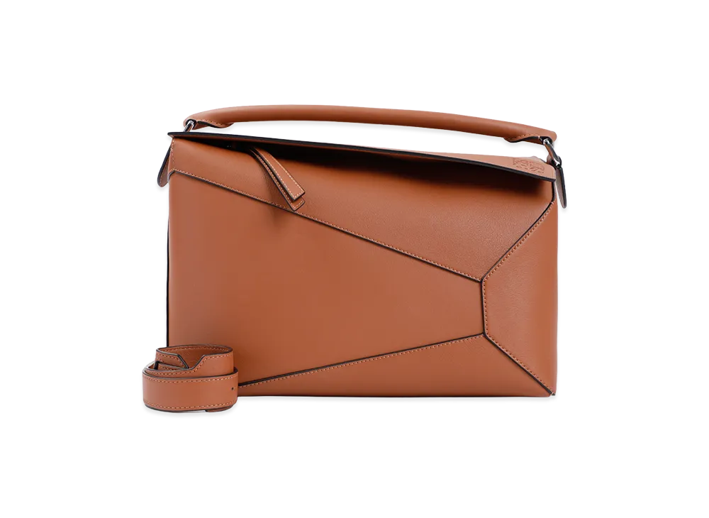 LOEWE Large Puzzle Edge Bag "Brown"