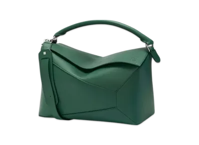 LOEWE Large Puzzle Edge Bag in Classic Calfskin "Evergreen"