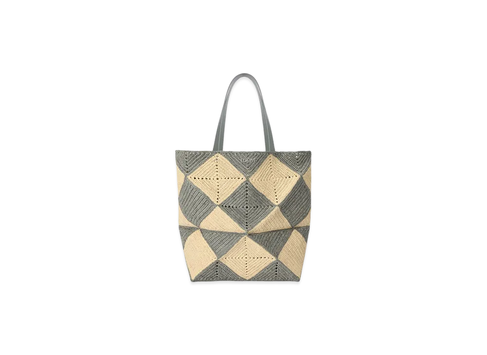 LOEWE Puzzle Fold Tote XL "Natural/Grey"