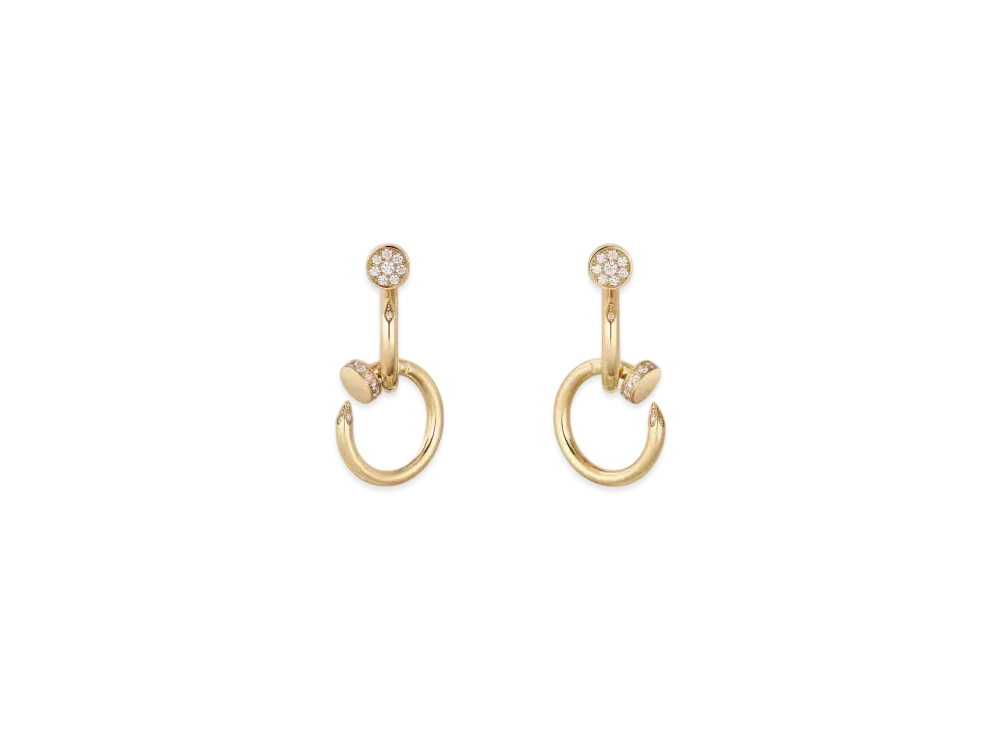Cartier Juste un Clou Earrings Double Diamonds "Yellow Gold"