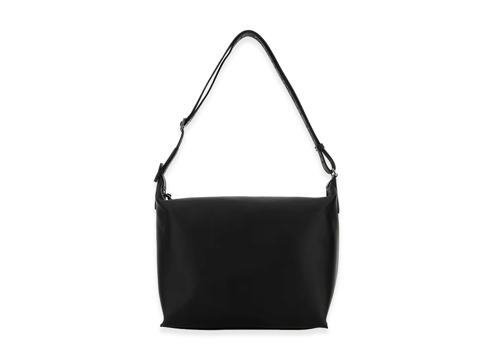 LOEWE Black Leather Cubi Big Crossbody Bag "Black"