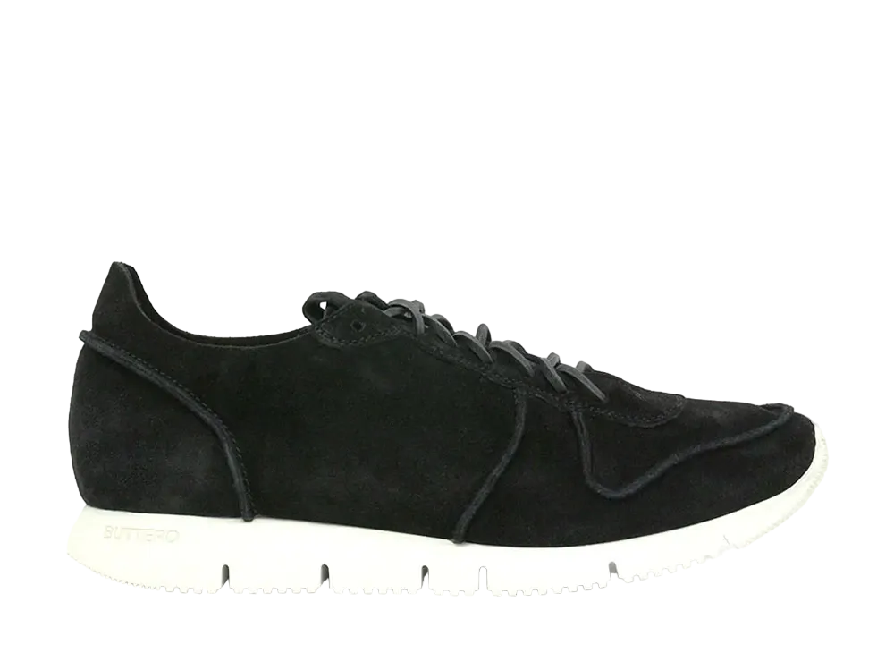 BUTTERO Carrera GORH-UG N Suede Calf Leather "Black" B9710