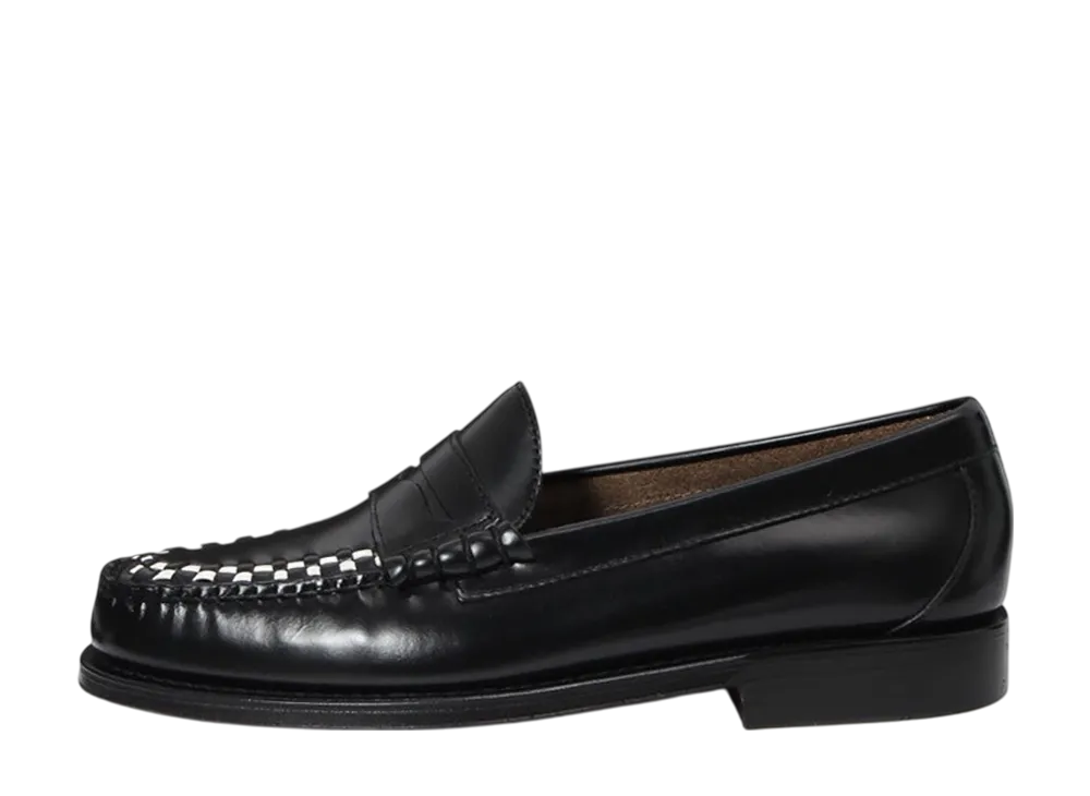 G.H.BASS 11010F Larson Weave "Black" (Leather Sole)