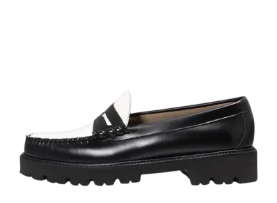 G.H.BASS 11510 Larson "Black/White" (Rubber Sole)