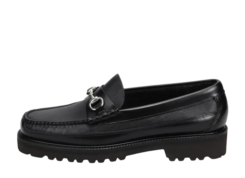 G.H.BASS Weejuns 90s Lincoln Canoe Horsebit Loafers "Black"
