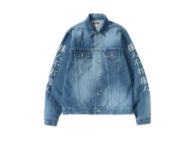 A BATHING APE Shark Denim Jacket Indigo "Blue"
