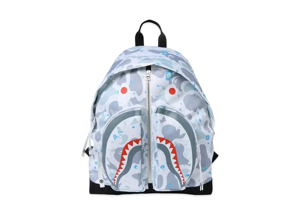 A BATHING APE Space Camo Shark Day Pack "White"