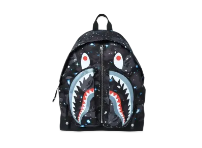 A BATHING APE Space Camo Shark Day Pack "Black"