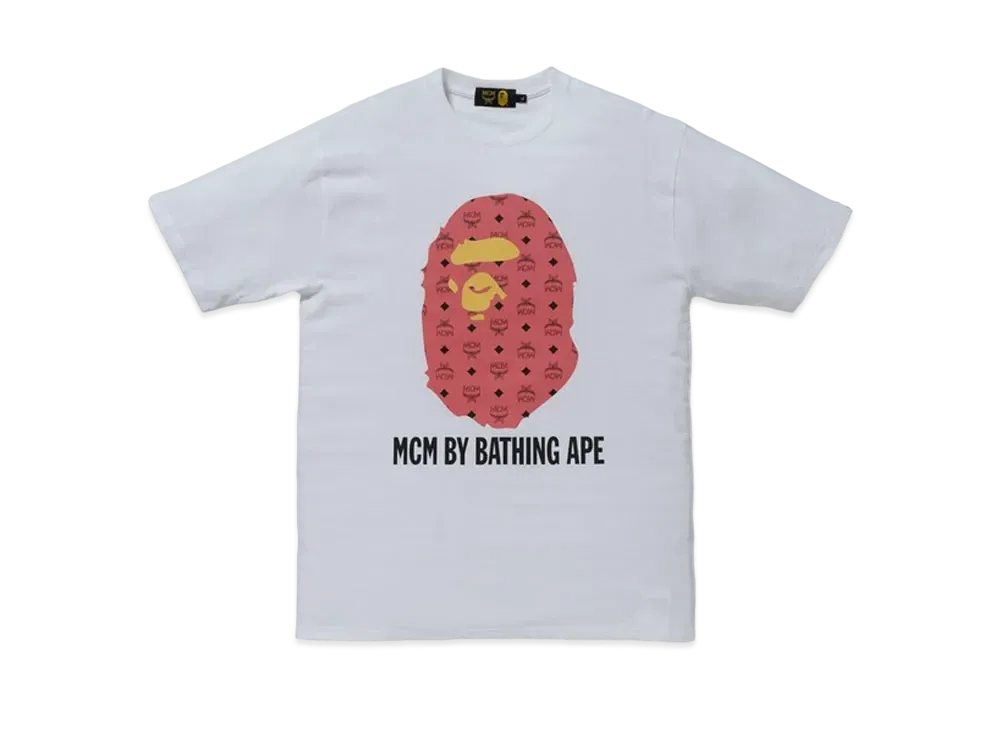 A BATHING APE / MCM By Bathing Tee "Pink"