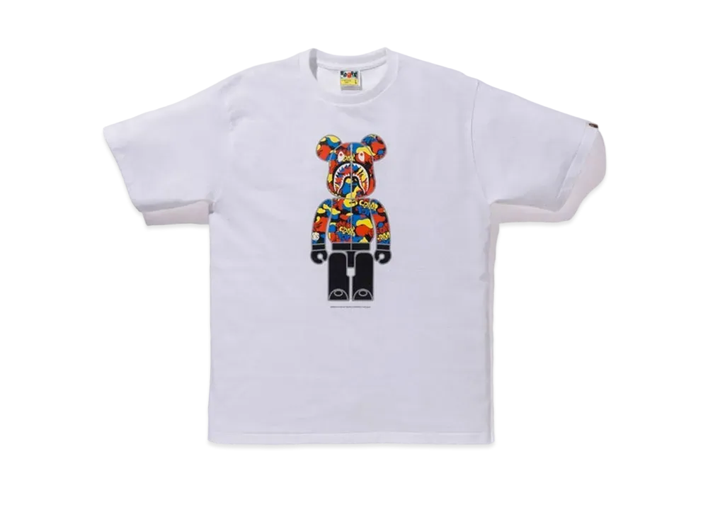 A BATHING APE / Medicom Toy Camo Bear Tee "White"