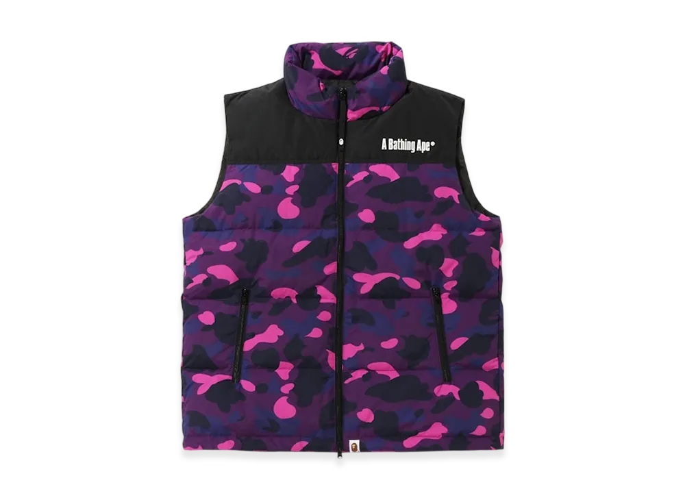 A BATHING APE Color Camo Down Vest 