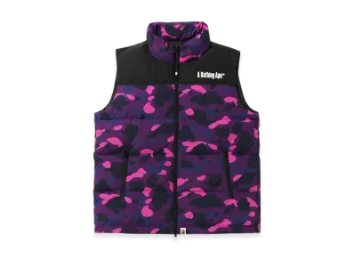 A BATHING APE Color Camo Down Vest "Purple"