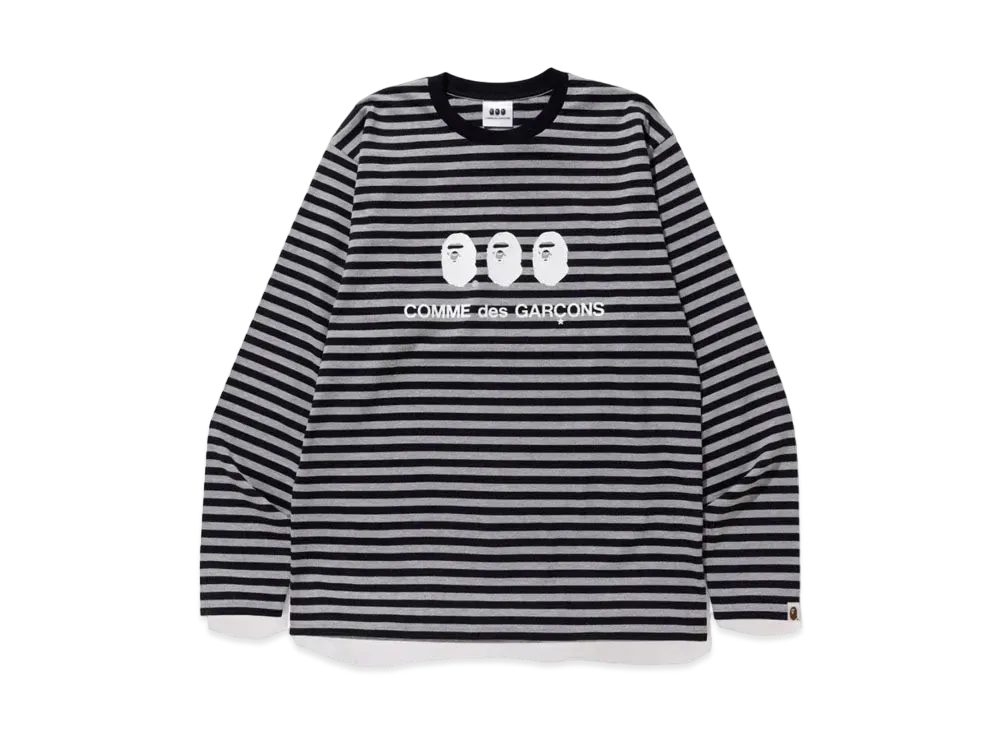 A BATHING APE / Comme des Garcons OSAKA L/S TEE "Black"