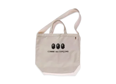 A BATHING APE / Comme des Garcons OSAKA TOTE BAG "White"