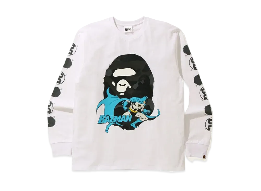 A BATHING APE / DC Batman Long Sleeve Tee "White"