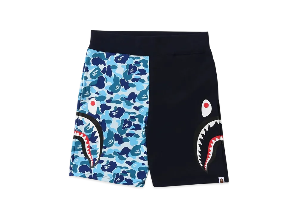 A BATHING APE 1st Camo Side Shark Sweatshort "Blue"