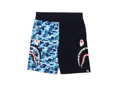A BATHING APE 1st Camo Side Shark Sweatshort "Blue"