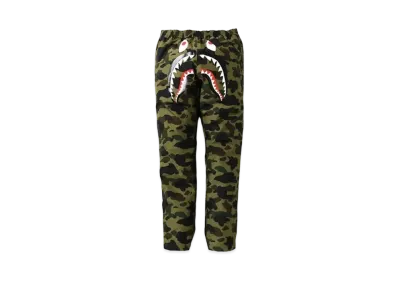 A BATHING APE Gore-Tex 1st Camo Shark Track Pants "Green"