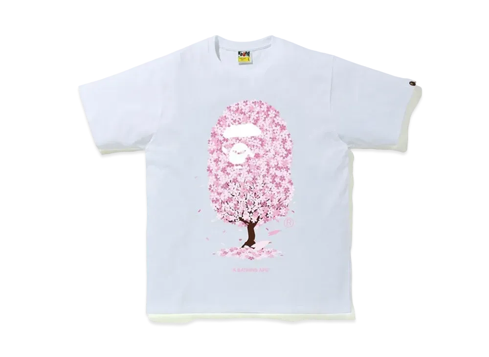 A BATHING APE Sakura Tree Tee "White"