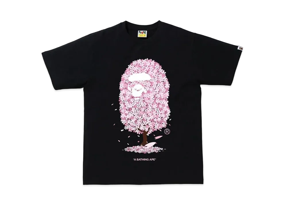 A BATHING APE Sakura Tree Tee "Black"