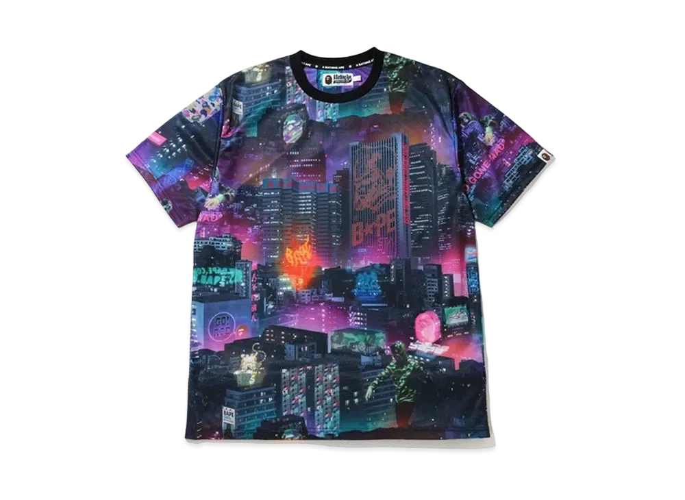 A BATHING APE Neon Tokyo Tee "Multi"