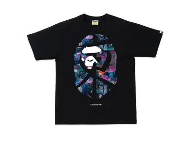 A BATHING APE Neon Tokyo Kanji Tee "Black"