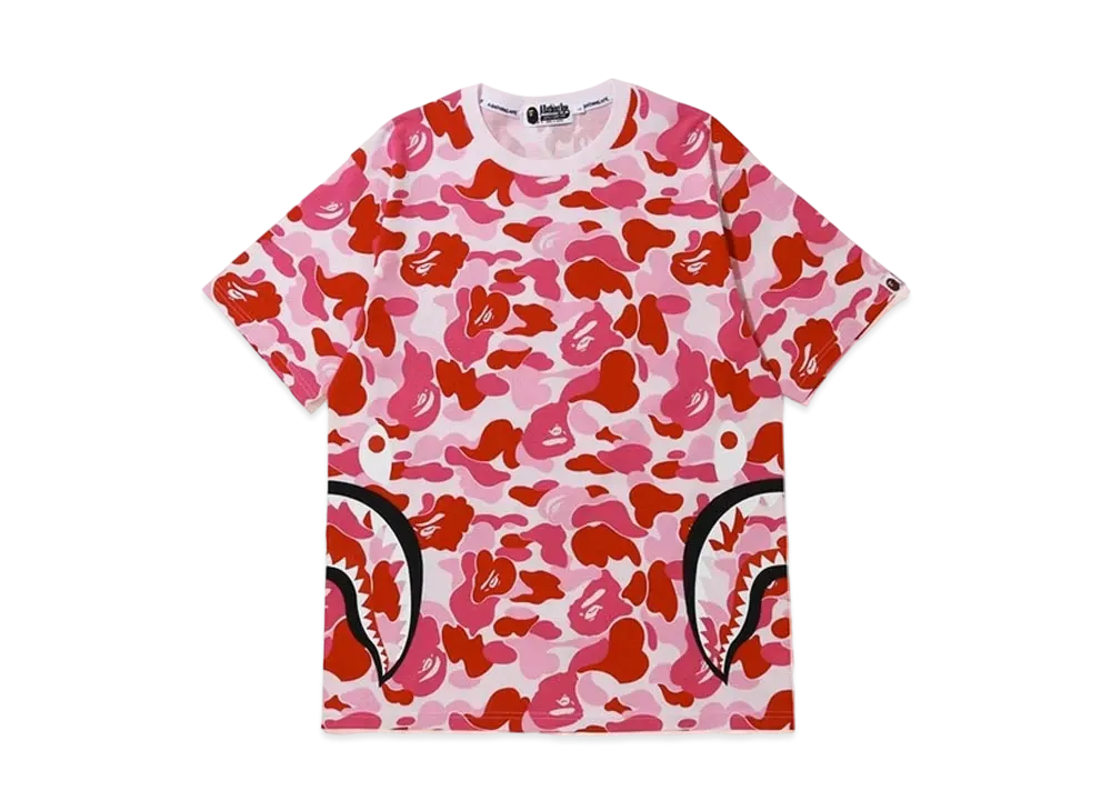 A BATHING APE ABC Camo Side Shark Tee "Pink"