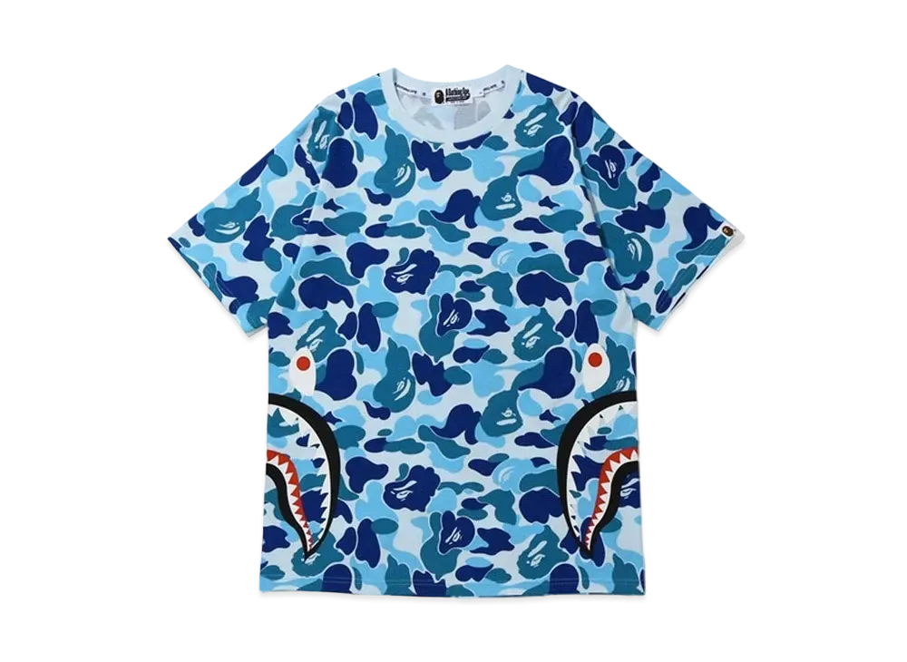 A BATHING APE ABC Camo Side Shark Tee "Blue"