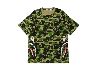 A BATHING APE ABC Camo Side Shark Tee "Green"