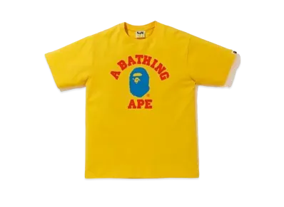 A BATHING APE Colors College T-Shirt "Yellow/Blue"