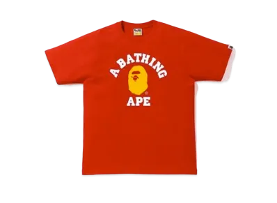 A BATHING APE Colors College T-Shirt "Red/Yellow"