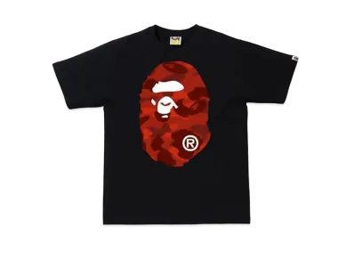 A BATHING APE Color Camo Big Ape Head T-Shirt (SS20) "Black/Red"