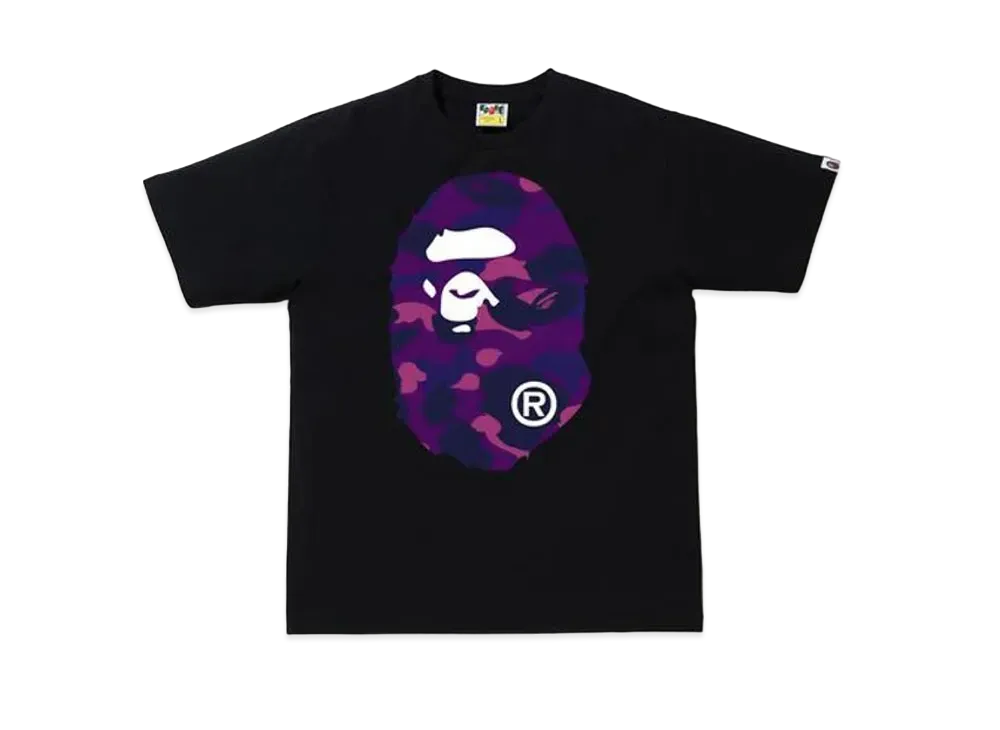 A BATHING APE Color Camo Big Ape Head T-Shirt (SS20) "Black/Purple"