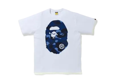 A BATHING APE Color Camo Big Ape Head T-Shirt (SS20) "White/Blue"