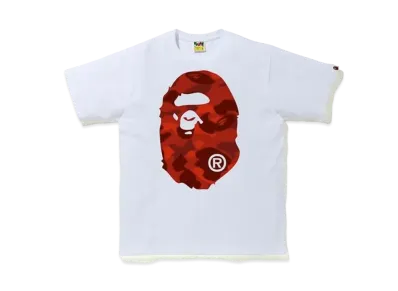A BATHING APE Color Camo Big Ape Head T-Shirt (SS20) "White/Red"