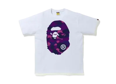 A BATHING APE Color Camo Big Ape Head T-Shirt (SS20) "White/Purple"