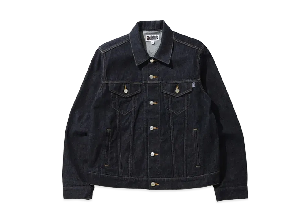 A BATHING APE / Dragon Ball Z Baby Milo Big Ape Head Denim Jacket "Black"