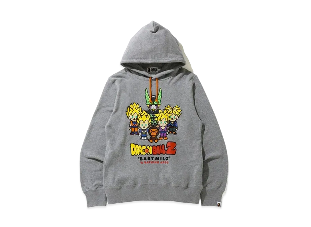 A BATHING APE / Dragon Ball Z Baby Milo Super Saiyan & Cell Pullover Hoodie "Grey"