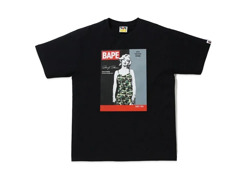 A BATHING APE / Marilyn Monroe Magazine Tee "Black"