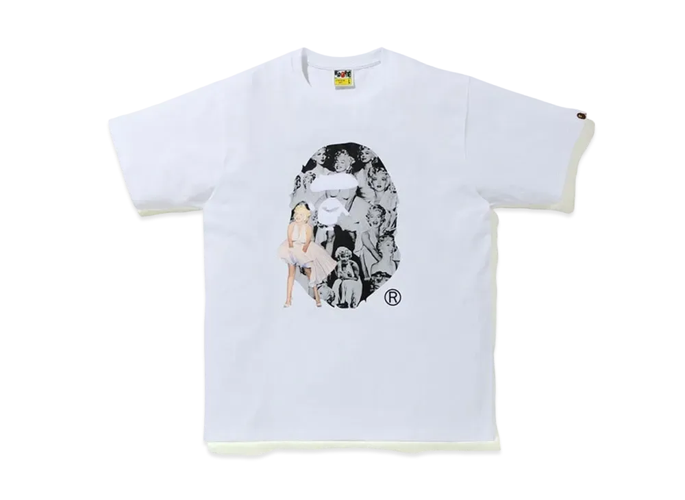 A BATHING APE / Marilyn Monroe Big Ape Head Tee "White"