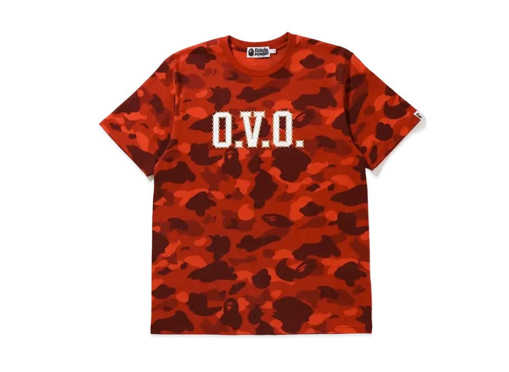 A BATHING APE OVO Color Camo Tee "Red"