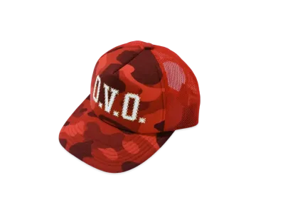 A BATHING APE OVO Color Camo Mesh Cap "Red"