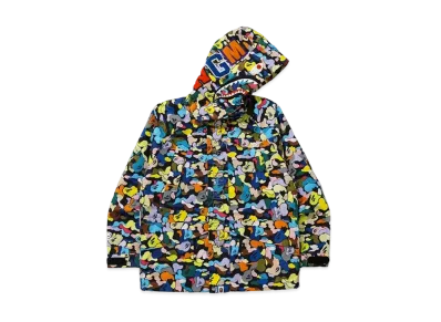 A BATHING APE Multi Camo Shark Snowboard Jacket "Black"