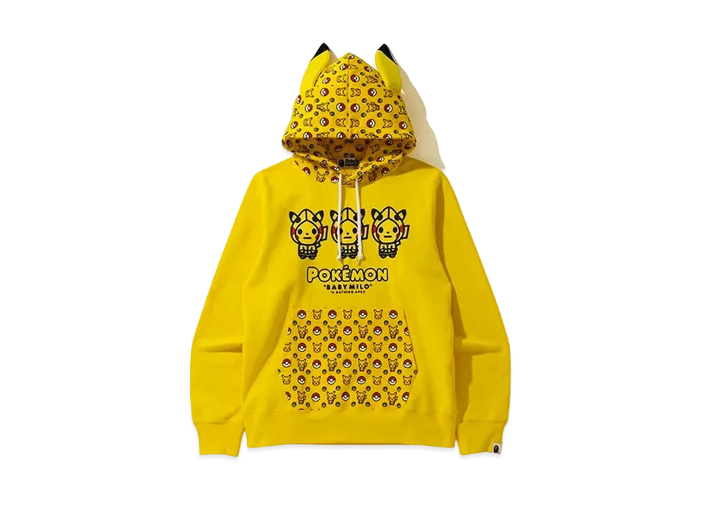 A BATHING APE / Pokemon Pullover Hoodie "Yellow"