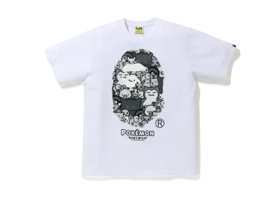 A BATHING APE / Pokemon Monotone Ape Head Tee #2 "White"