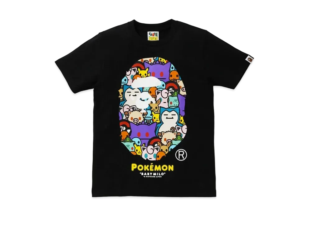 A BATHING APE / Pokemon Ladies Ape Head Tee #5 
