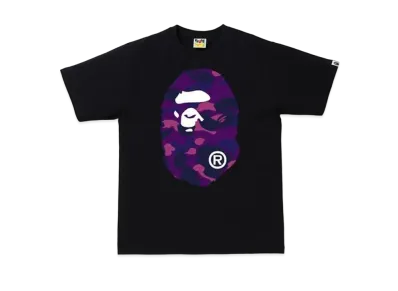 A BATHING APE Color Camo Big Ape Head Tee (FW20) "Black/Purple"