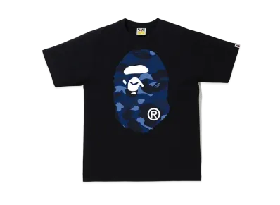 A BATHING APE Color Camo Big Ape Head Tee (FW20) "Black/Navy"